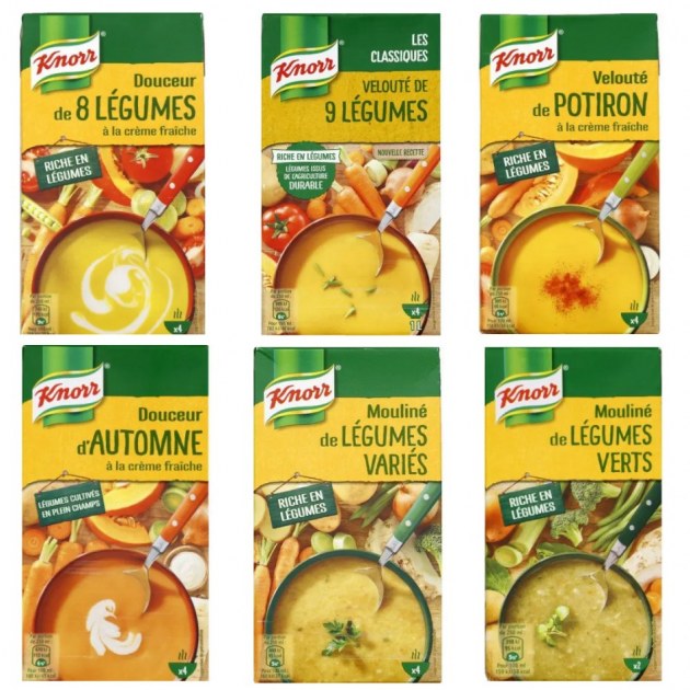 KNORR SOUPE 6 références au choix Destockage Grossiste