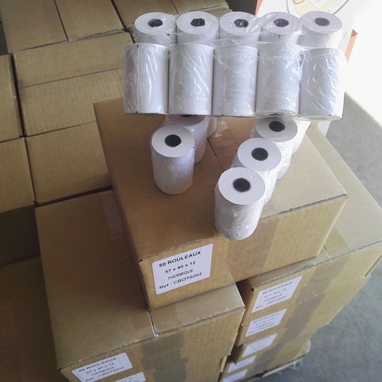 Rouleaux Papier Thermique TPE 57x40x12 (x10) - Consommables pour