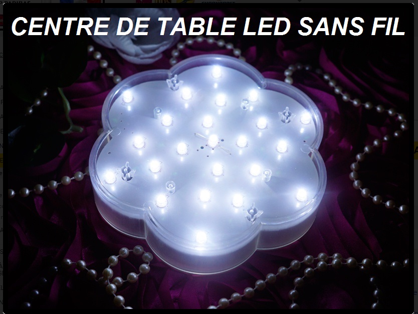 Centre De Table Led Sublime Mariage Destockage Grossiste