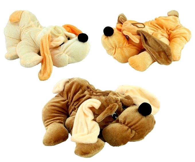 peluche chien couché