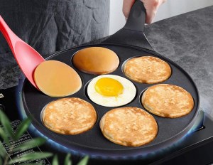 Generic Poêle à 7 Pancakes Crêpière 26Cm Antiadhésive Poêle à Mini
