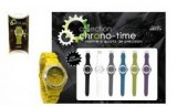 MONTRES CHRONO-TIME SILICONE : Mixt de 6 couleurs