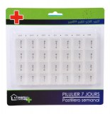 Boîte à médicaments - semainier - 4 compartiments par jour