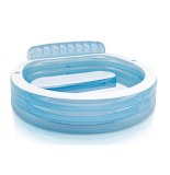 Piscine gonflable aqua avec banc - l 224 x l 216 x h 76 cm