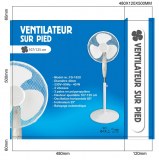 VENTILATEUR 40 cm sur pied base ronde