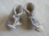 Chaussons bébé 100% naturels gris