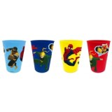 Verres de 280 ml - lot de 4 - spider man