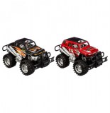 Voitures monster truck - lot de 2 - noir et rouge