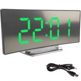 ÉLECTRONIQUE HORLOGE D'ALARME MIROIR LED DT-6507