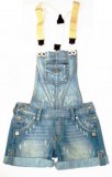 Salopette short en jean femme