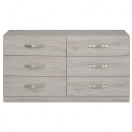 Commode - 6 tiroirs - gris - brera