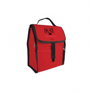 Sac déjeuner pliable avec poche - rouge