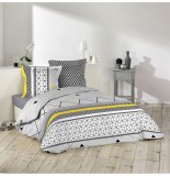 Parure de lit 2 personnes yellow mix - 240 x 220 cm - coton