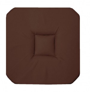 Galette 4 rabats panama - 36 x 36 x 3,5 cm - coton - marron