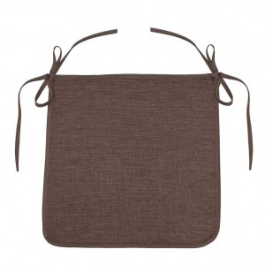 Galette newton - 40 x 40 x 3,5 cm - chambray - marron