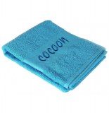 Drap de bain brodé cocoon - 90 x 150 cm - eponge - turquoise