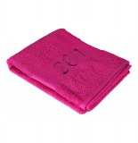 Drap de bain brodé zen - 90 x 150 cm - eponge - fuchsia