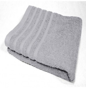 Drap de bain vitamine - 90 x 150 cm - eponge - gris