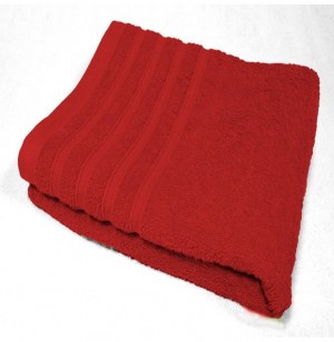 Drap de bain vitamine - 90 x 150 cm - eponge - rouge