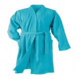 Peignoir kimono taille unique vitamine - eponge - turquoise