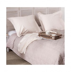 Dessus de lit matelassé - 220 x 240 cm - coton et polyester - lin