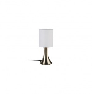 Lampe tactile - h 28 cm - blanc et acier