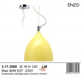 SUSPENSION PLASTIQUE JAUNE ENZO