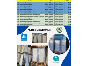 Porte de service PVC en stock sur Vélizy-Villacoublay