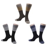 Chaussettes Confort en Coton Peigné Écofriendly - Noir, Café, Bleu Marine (lots de 3 pa...)