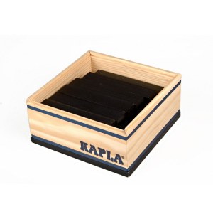 Kapla - carré de 40 planchettes en bois - noir