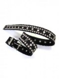 NZ001,Ceinture femme en coton avec des clous