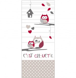 Sticker de porte repositionnable - chambre enfant - gris