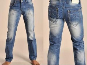 Jeans homme délavé et coupe droite