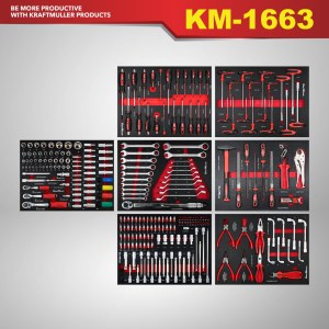 SERVANTE KRAFTMULLER + OUTILS 7/7 ROUGE ET NOIR. KM-1663