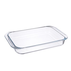 Plat de cuisson 39х24cm, verre résistant à la chaleur SATOSHI