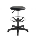 Tabouret assise vynil sur patins