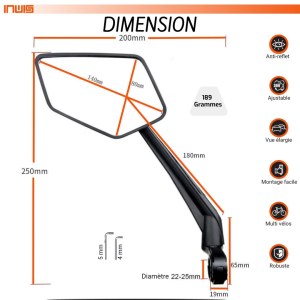 LOT De rétroviseur pour Vélo et trottinette électrique