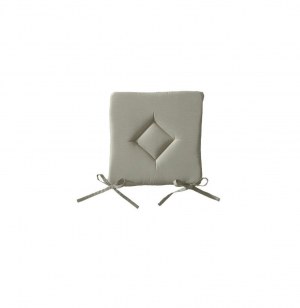 Galette de chaise carrée gris clair 40x40 cm