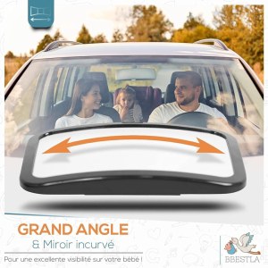 Miroir Auto Bebe XXL Retroviseur Voiture Lot de 415 miroirs avec pare soleil