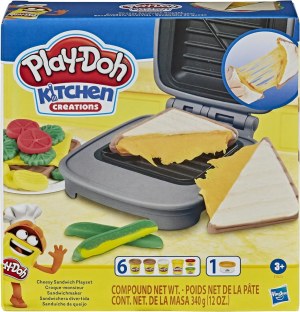 PLAY-DOH - Kitchen Creations - Croque-monsieur - pâte Elastix - 6 couleurs