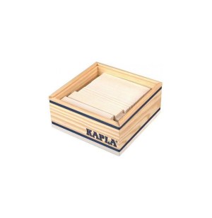 Kapla - carré de 40 planchettes en bois - blanc