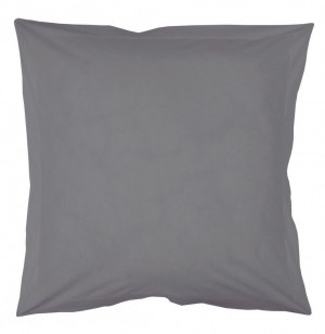 Taie d'oreiller 63 x 63 cm - gris - 100% coton