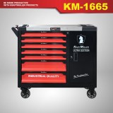 SERVANTE KRAFTMULLER + OUTILS 7/7 ROUGE ET NOIR.KM-1665