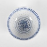 Bol saladier chinois en porcelaine grain de riz