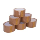 Pack de 6 Rouleaux de Ruban Adhesif Marron pour Colis, Cartons, Déménagement - 50M x 48mm