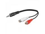 Câble Jack 3.5 mm M / 2 x RCA F - 0.20 m