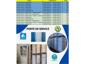 Porte de service PVC en stock sur Vélizy-Villacoublay