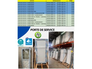 Porte de service PVC en stock sur Vélizy-Villacoublay