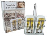 Saliére et Poivriére Paris avec support en fer dans un coffret cadeaux