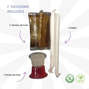 Kit Bubble Tea pour 2 boissons